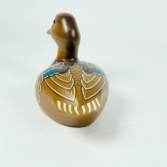 Vintage Handcrafted Wooden Mallard Duck Decoy Detailed Display Decor Office Deco - Picture 5 of 10